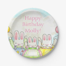 Balloon Bunny Papprare Tallrikar