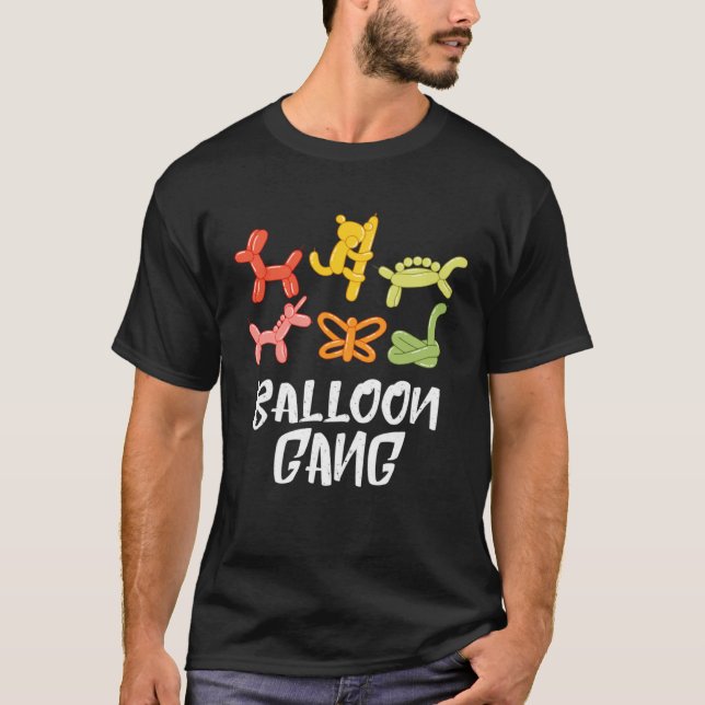 Balloon Gang Balloon Animal Balloon Party Balloon  T Shirt (Framsida)