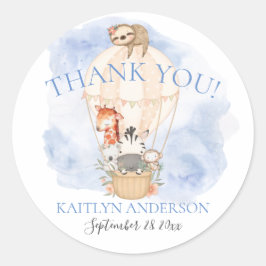 Balloon Giraffe Zebra Tack Boy Shower Runt Klistermärke