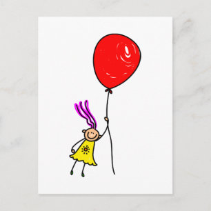 Balloon Girl Vykort