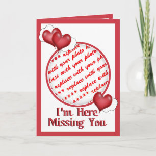 Balloon Heart Valentine Photo Ram Helgkort