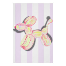 Balloon Hund Nursery Poster