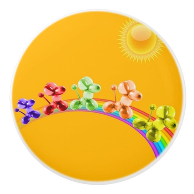 Balloon Hundar Ride A Rainbow Knopp (Framsidan)