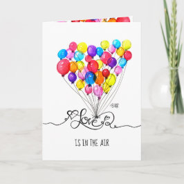 BALLOON KÄRLEK ligger i Luft | Hjärta | Valentines Helgkort