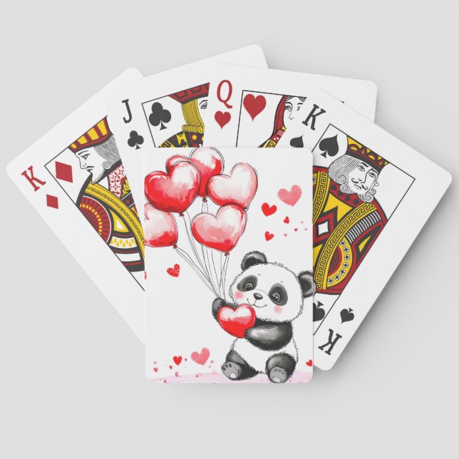 Balloon Panda Kärlek i Luft Casinokort (Baksidan)
