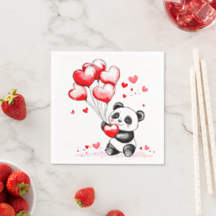 Balloon Panda Kärlek i Luft Pappersservett