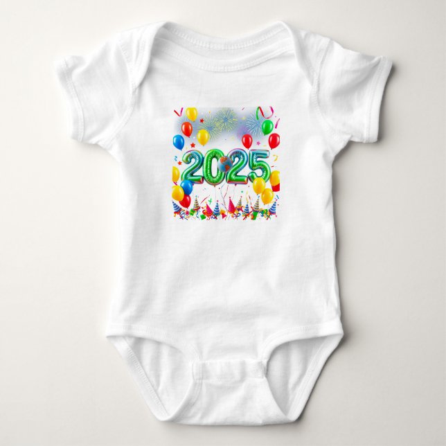 "Balloon Party 2025" Småbarn T-Shirt (Framsida)