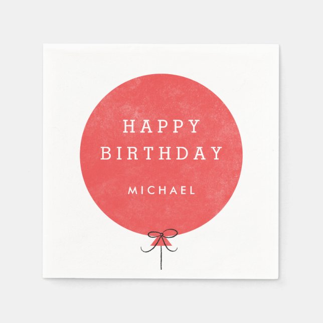 Balloon Party Napkin - Red Pappersservett (Framsidan)