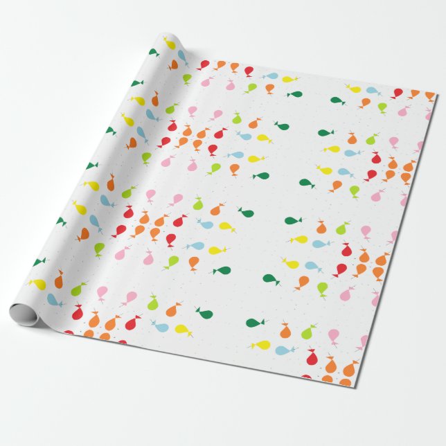 Balloon party presentpapper (Utrullad)