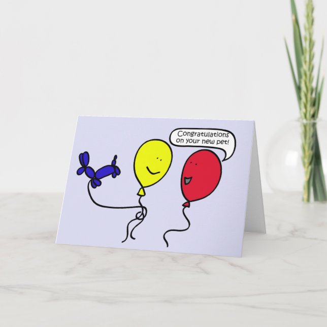 Balloon People Pet Grattiss Kort (Framsida)