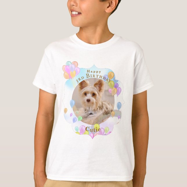 Balloon Pet Hund Blue T Shirt (Framsida)