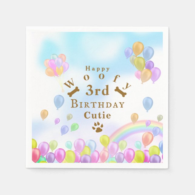 Balloon Pet Hund Pappersservett (Framsidan)