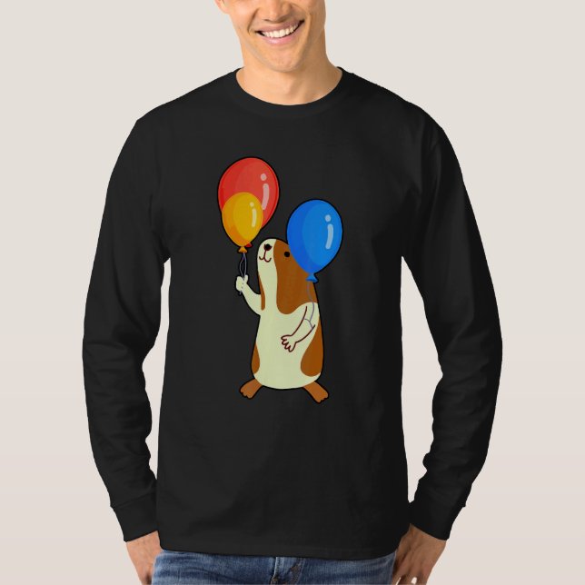 Balloon Pig Graphic Guinea Pig Owner Pet Cavy Anim T Shirt (Framsida)