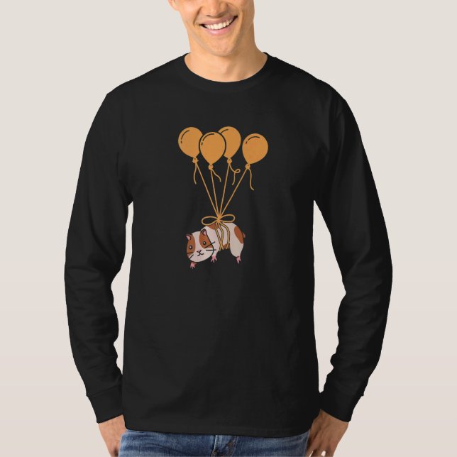 Balloon Pig Graphic Guinea Pig Owner Pet Cavy Anim T Shirt (Framsida)