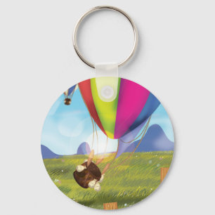 Balloon Runaway Tecknad Nyckelring