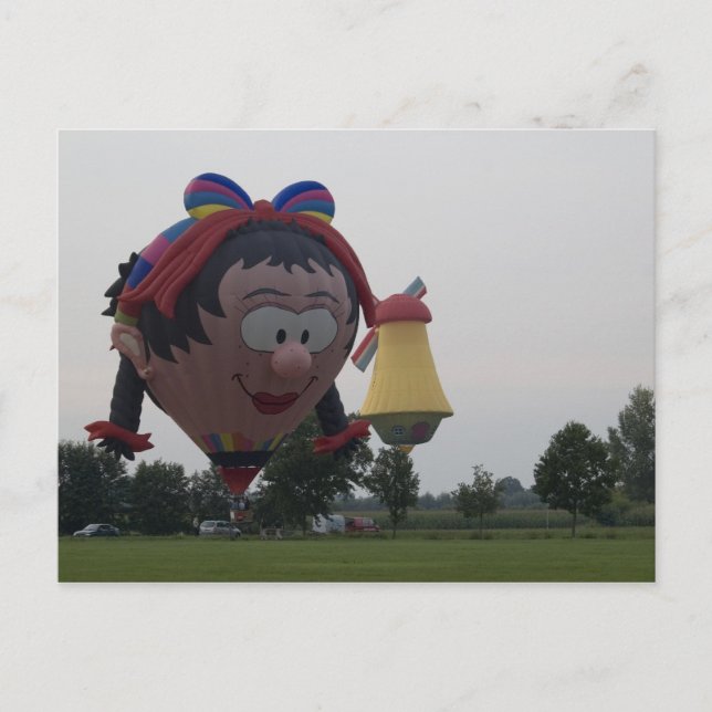 Balloon speciell Girl kvarn Vykort (Framsida)