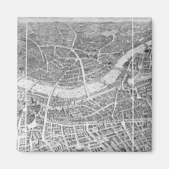 Balloon View of London, 1851 Magnet (Framsidan)
