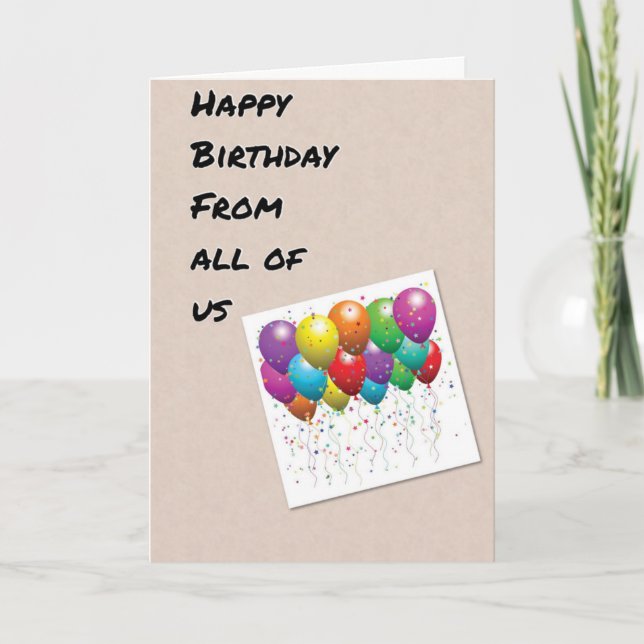 BALLOONER FÖR DIG GRATTIS PÅ FÖDELSEDAGEN FRÅN ALL KORT (Framsida)