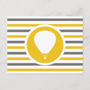 BALLOONING-vykort för stripe-Chic Vykort