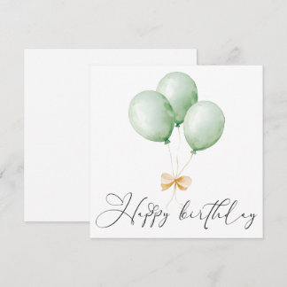 Balloons and Bow Happy Birthday Greeting Card Kort
