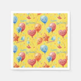 Balloons Grattis på födelsedagen, av Natasha Us Pappersservett