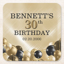 Balloons Guld Birthday