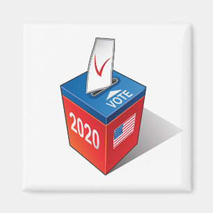 Ballot-låda med fallande valurnor. magnet