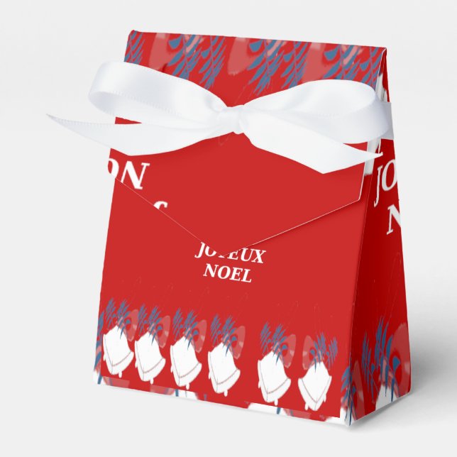 Ballotins Ballotin Cadeau Cloches Joyeux Noël Roug Presentaskar (Framsidan Sidan)