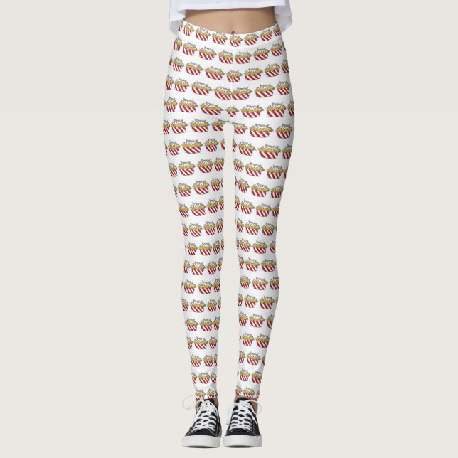 Ballpark Nachos Cheese Nacho Chip Junk Food Leggings (Framsida)