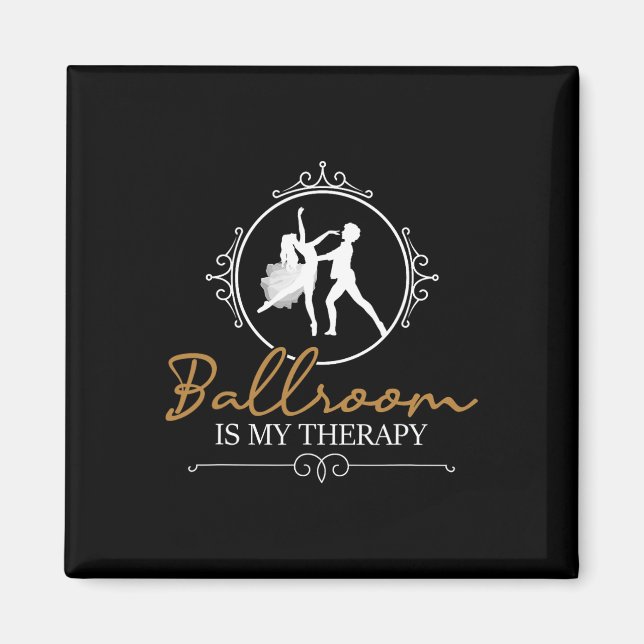 Ballroom är min terapi - Dancing Partner Couple Da Magnet (Framsidan)