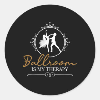 Ballroom är min terapi - Dancing Partner Couple Da Runt Klistermärke
