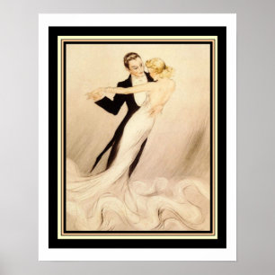 "Ballroom Dance" 16 x 20 Art Deco-utskrift Poster