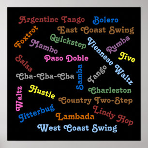 Ballroom Dance Stilar Poster