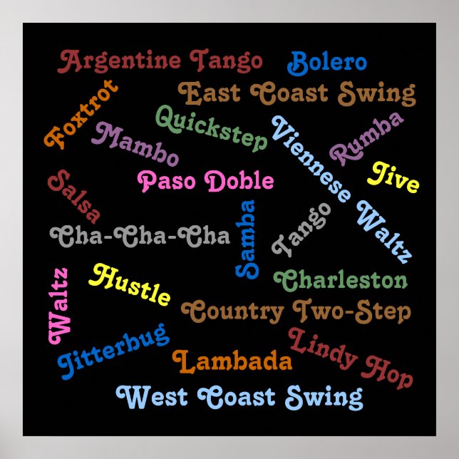 Ballroom Dance Stilar Poster (Framsidan)