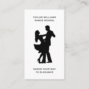 Ballroom Dance Teacher Dancing School Social Media Visitkort