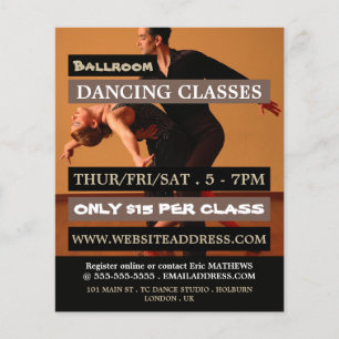 Ballroom Dancers, Dance Lesson Advertising Flyer