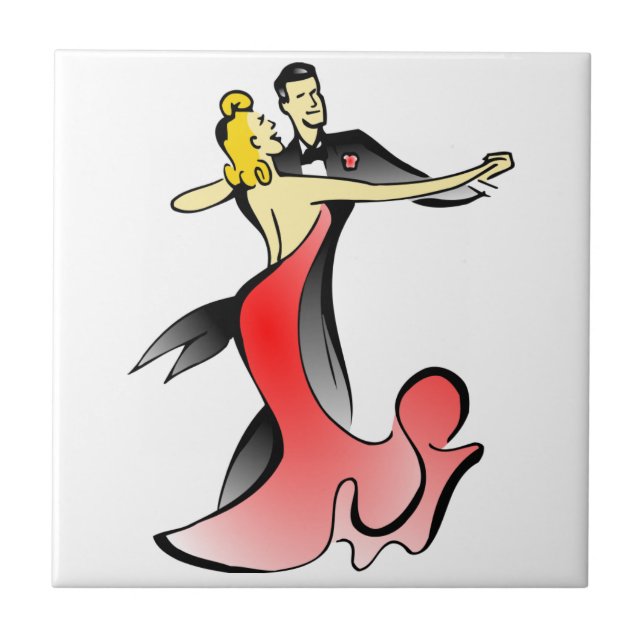 Ballroom Dancers dansar par swing dansdans Kakelplatta (Framsidan)