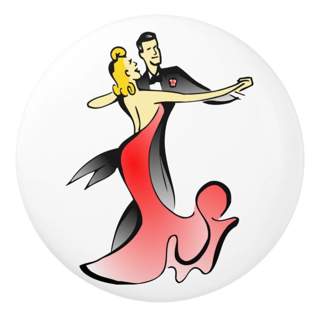 Ballroom Dancers dansar par swing dansdans Knopp (Framsidan)