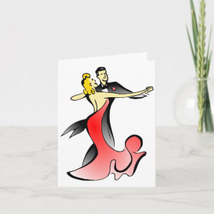 Ballroom Dancers dansar par swing dansdans Kort