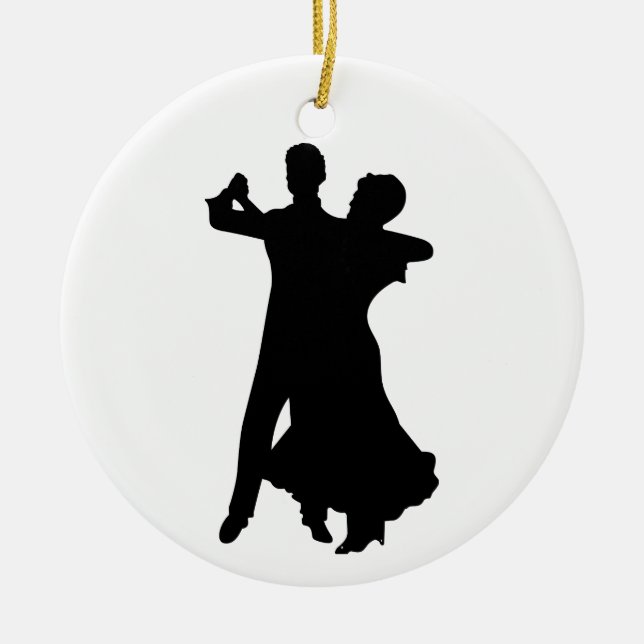 Ballroom Dancers Julgransprydnad Keramik (Framsidan)