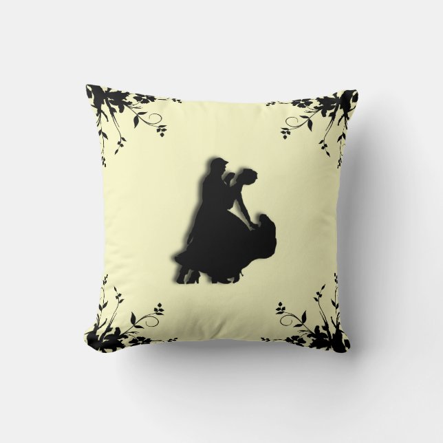 Ballroom Dancers Silhouette Mojo Pillow Kudde (Framsida)
