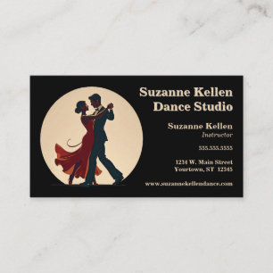Ballroom Dancing Couple Dance Instructor Visitkort