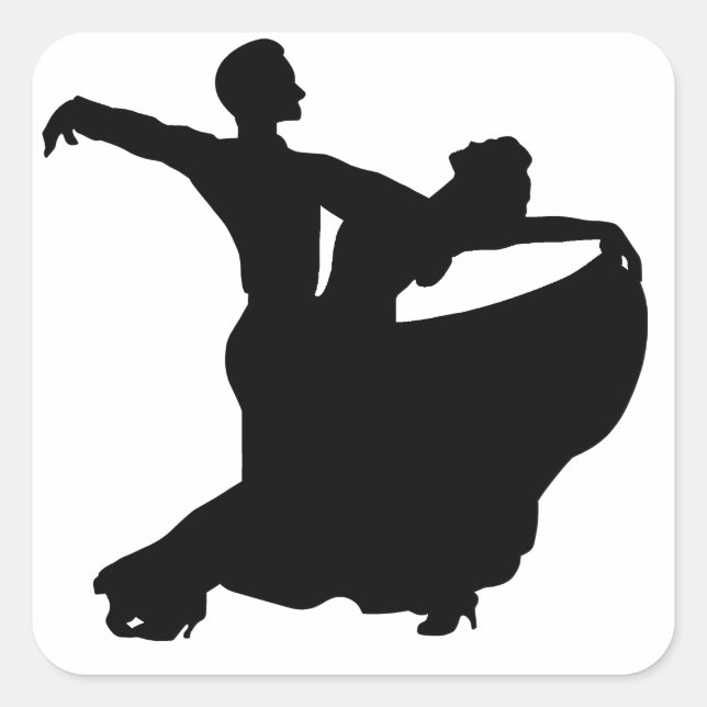 Ballroom Dancing Fyrkantigt Klistermärke (Framsida)