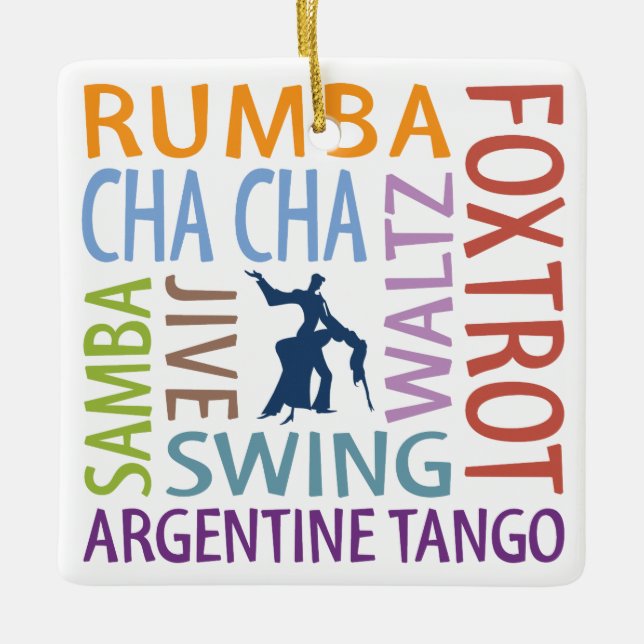 Ballroom Dancing Julgransprydnad Keramik (Framsida)