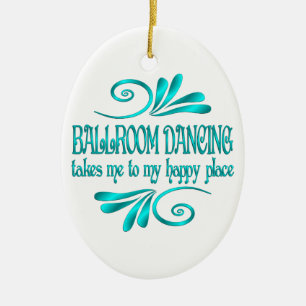 Ballroom Dancing Lycklig Ställe Julgransprydnad Keramik