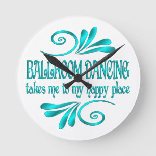 Ballroom Dancing Lycklig Ställe Rund Klocka