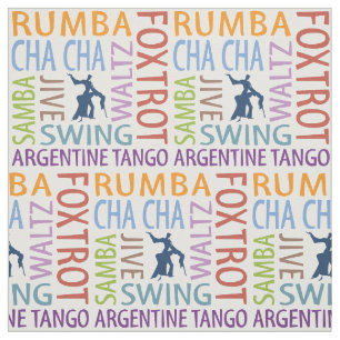 Ballroom Dancing Ord Art Fabric Tyg