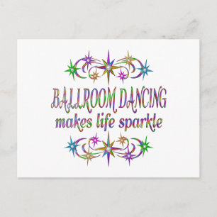 Ballroom Dancing Sparkles Vykort