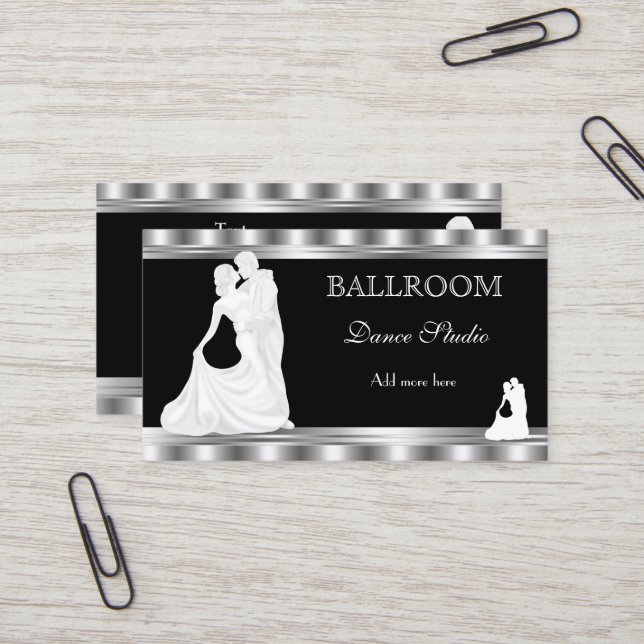 BALLROOM Dansstudio Danslektioner 3 Visitkort (Fram/Back In Situ)