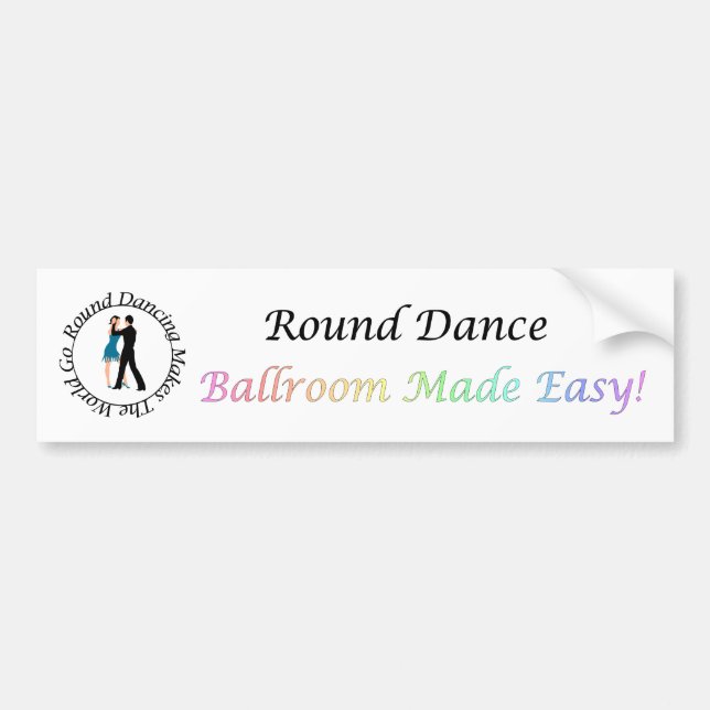 Ballroom Made Easy Bumper Sticker Bildekal (Framsidan)